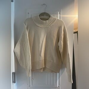 Everlane chunky cotton sweater in cream, size medium. Never worn